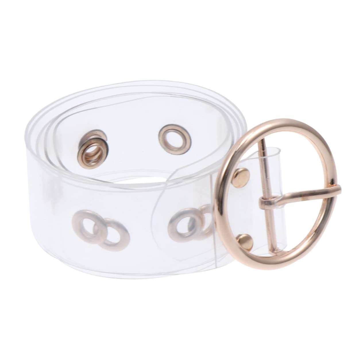 GALPADA Fashionable Transparent Waist Belt for Women Pvc Belt for Dresses Jeans Buckle