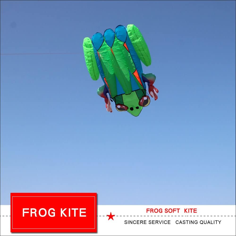 Soft Inflatable Frog Kite for Kids Children and Adults Single Line Animal Show Kites