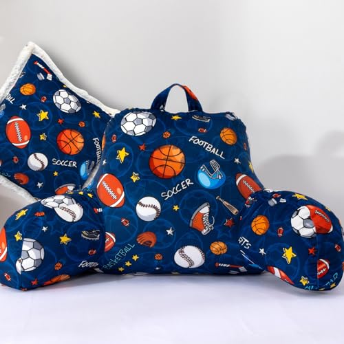 A Nice Night 17" Kids Boys Girls Bed Wedge Pillows with Arms for Sitting