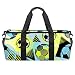 TIZORAX Footballs In Colored Scrapes Gym Duffle Bag Tote Fitness Borsa da Viaggio Tetto