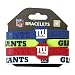 aminco NFL New York Giants Silicone Bracelets, 4-Pack