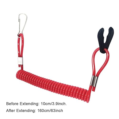 Miniatura 2 de Cordón de interruptor de apagado de barco, interruptores de motor fuera de borda de botón, accesorios de clip compatibles con Yamaha Jet Ski