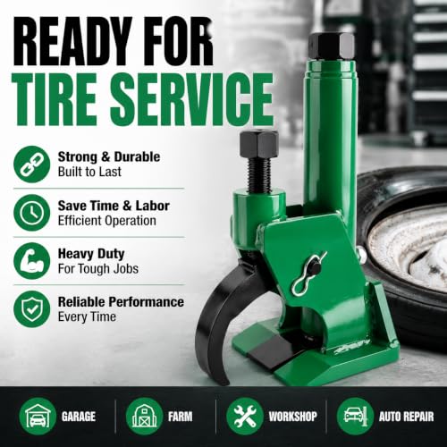 Image of Manual Tire Bead Breaker, Adjustable Hammer Tires Changer Fit for 38 and 42 inches Tire Operation, ATV, Golf Cart, Tractors, Trucks, Heavy Duty Tires Repair (Green(Manual))
