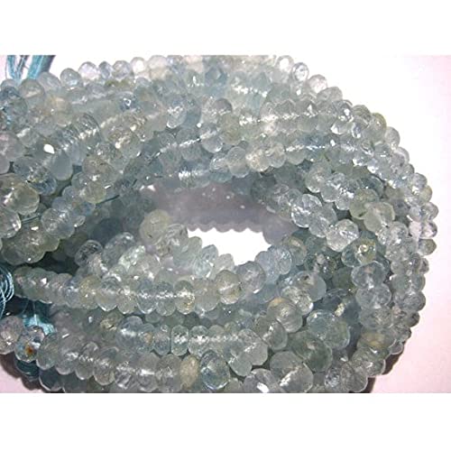 Aigue-marine naturelle en fil de perles rondelles 6mm LKBEADS pour création DIY
