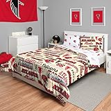 FOCO Atlanta Falcons NFL Retro Bed in a Bag Comforter Bedding 5 Piece Twin Set