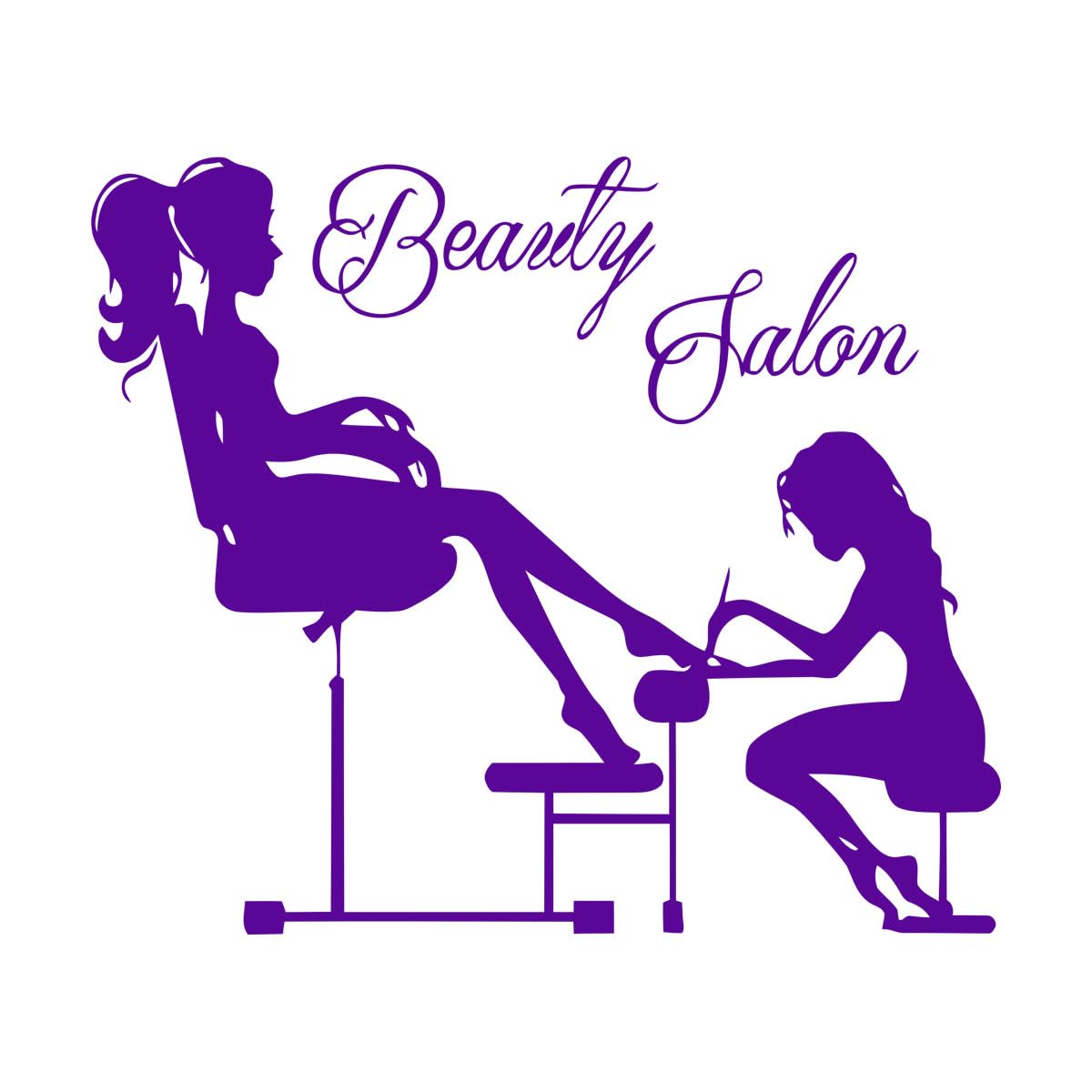 Pedicure Wall Decals Nails Studio Decoration Fashion Girl Nails Manicure Wall Art Sticker Remoavble Interior Design Art Small - 36x42cm — image 1