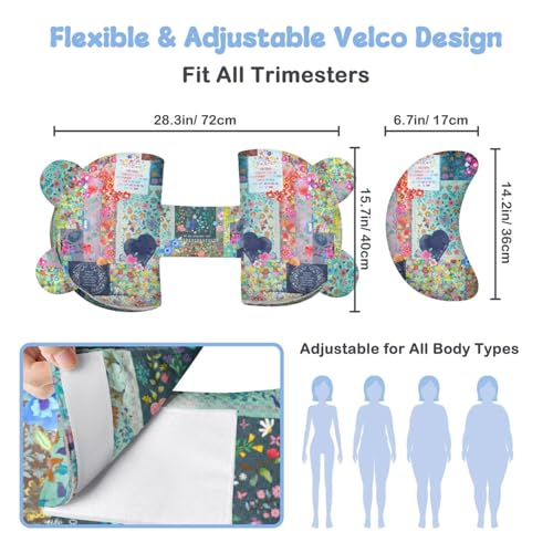 Image of Pregnancy Pillow for Sleeping,Maternity Pillow with Cooling,Maternity Support for Back and Hip Relief,Soft and Comfortable Wedge Pregnancy Pillows Side Sleeping Support for Belly with Removable Cover