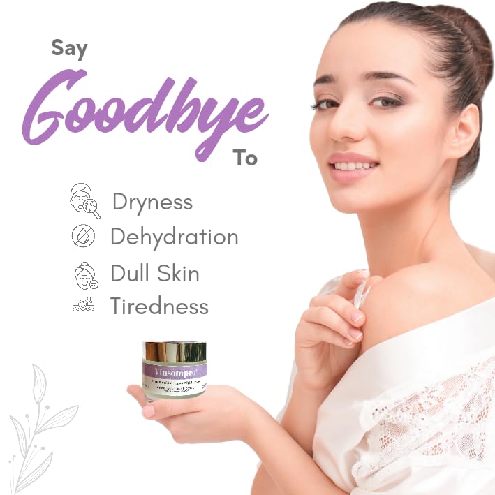 Image of Vinsompro Night Cream | Premium organic collagen booster | for anti ageing | wrinkles | fine lines dark spot | Infused with | Bakuchiol retinol | saffron | for All Skin Types | 30 gm