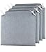 TIENDA EURASIA® Pack 4 Cojines para Sillas - Estampados Lisos con 2 Cintas de Sujeción - Ideal para Interiores y Exteriores - 40 x 40 x 3 cm (Gris)