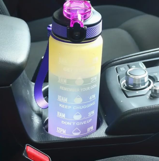Gradient Motivational Water Bottle with Time Marker - Image 4