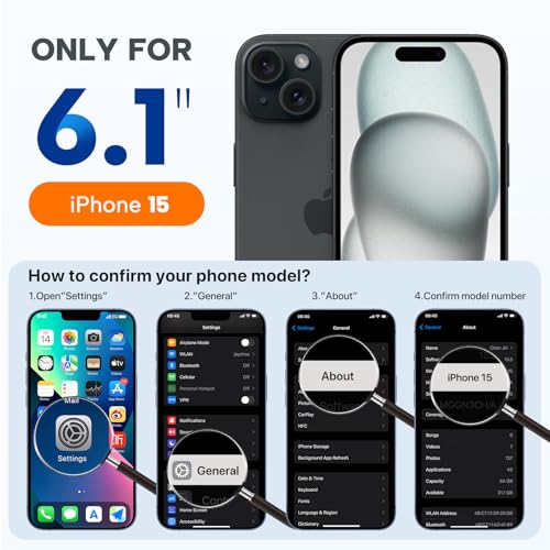 Image of Miracase Magnetic for iPhone 15 Case, [Soft Anti-Scratch Microfiber Lining], Compatible with MagSafe, Liquid Silicone Case Shockproof Drop Protection Phone Case for 15, Dark Purple