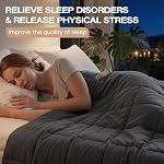Weighted Blanket for Adults (10lbs, 48"x72") Heavy Gravity Blanket with Premium Glass, Cooling Weighted Blanket for Sleeping, Queen Size Perfect for 190-210 lbs, Soft Breathable Blanket, Dark Grey