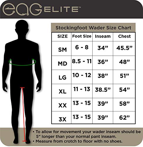 Paramount Outdoors Eag Elite 4 Breathable Stockingfoot Chest Fishing Wader (X-Large) #TOP5