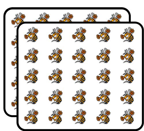 Bee Hornet Fighting Mascot Cartoon Sticker for Scrapbooking, Calendars, Arts, Kids DIY Crafts, Album, Bullet Journals 50 Pack