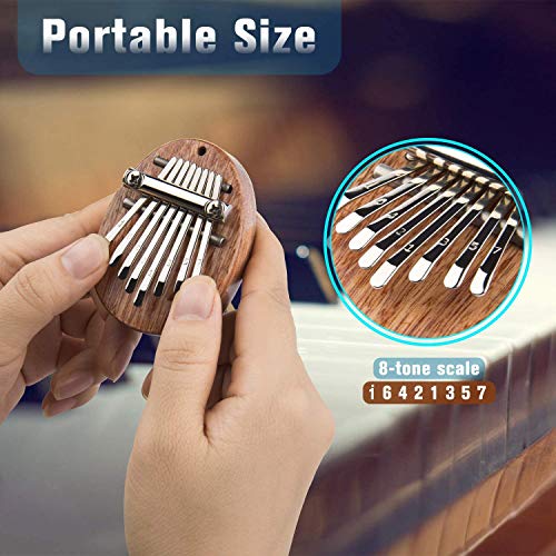 Mini kalimba à 8 touches en bois massif, piano à pouce portable marimba musical avec cordon, cadeau pour enfants… - Les Beatles, Paul McCartney, John Lennon, RIngo Starr, George Harrison Mini kalimba à 8 touches en bois massif, piano à pouce portable marimba musical avec cordon, cadeau pour enfants… – Image 6