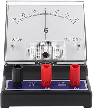 Analog Ammeter DC Current Meter Rectangular Panel Mounted Electricity Meter for School Class Physics Teaching Tool
