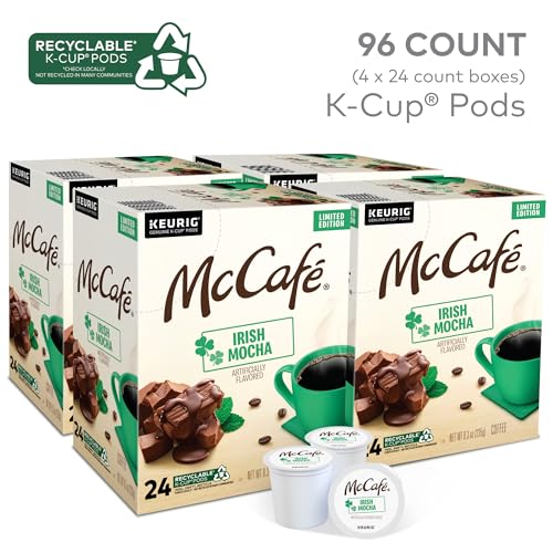Image of McCafe Irish Mocha, Keurig Single Serve K-Cup Pods, Flavored Coffee, 96 Count (4 Packs of 24)