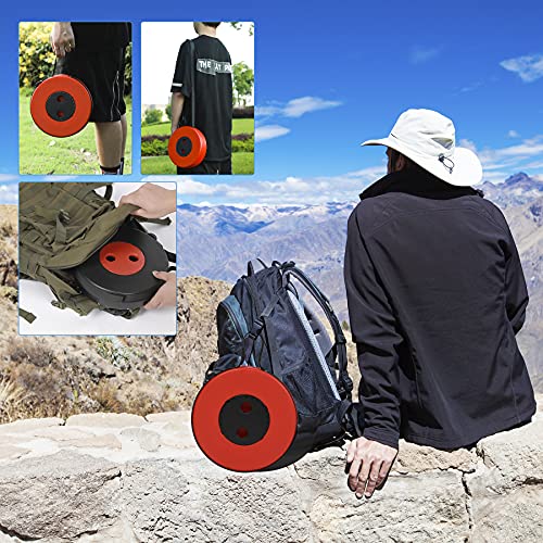 Kmandlu Upgraded Folding Camping Stool, Portable Telescoping Stool With Seat Cushion, Lightweight Collapsible Stool For Camping Fishing Hiking Travel Bbq, Adjustable Plastic Stools Max Load 405 Lbs #TOP6