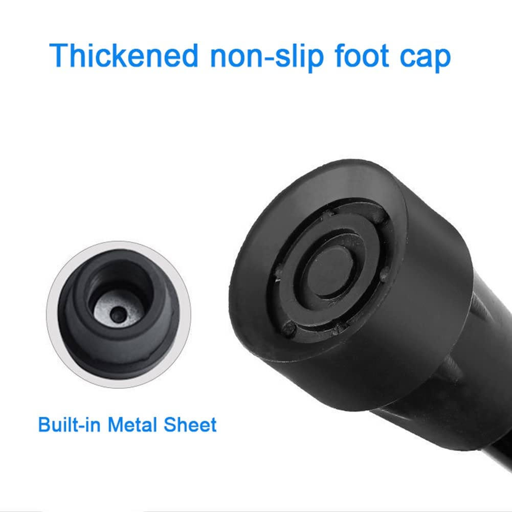 Muletas de Antebrazo para Adultos, Bastón Ajustable en Altura, Apoyo Ergonómico para el Codo, Muletas Ligeras de Aluminio, para Una Altura de 145~185cm (Size : 1 Count)