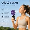 ROBEVE Auhma AUFN19 5 Kademeli Güçlü El Fanı Mini Fan – Şarjlı Taşınabilir Mini Vantilatör, Dijital Ekranlı, Sessiz Çalışma, Uzun Pil Ömrü, Masaüstü & El Tipi Kullanım (Siyah)