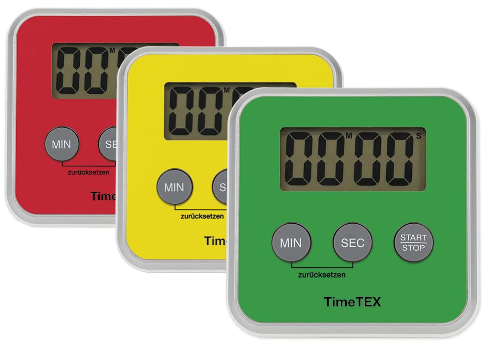 TimeTEX Orologio digitale compact giallo – Cronometro con indicazione precisa de