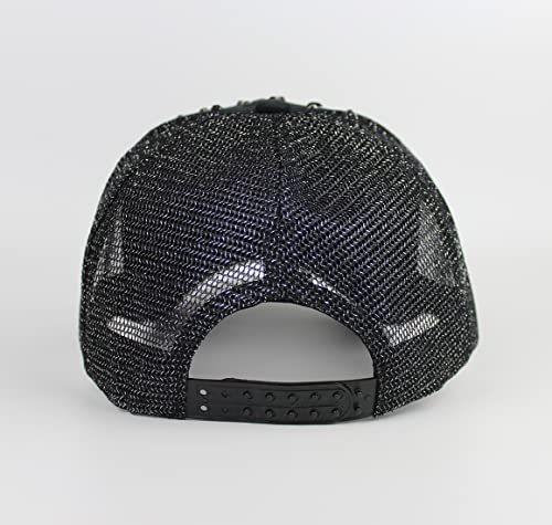Gudessly Adjustable Breathable Rhinestone Baseball Cap For Women Bling Sequins Casual Sports Cap (Mesh Black) #TOP4
