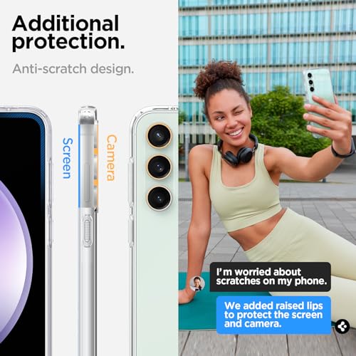 Image of Spigen Liquid Crystal | Samsung Galaxy S23 FE Case [Transparent] [Flexible] Galaxy S23 FE Back Cover | TPU - Crystal Clear