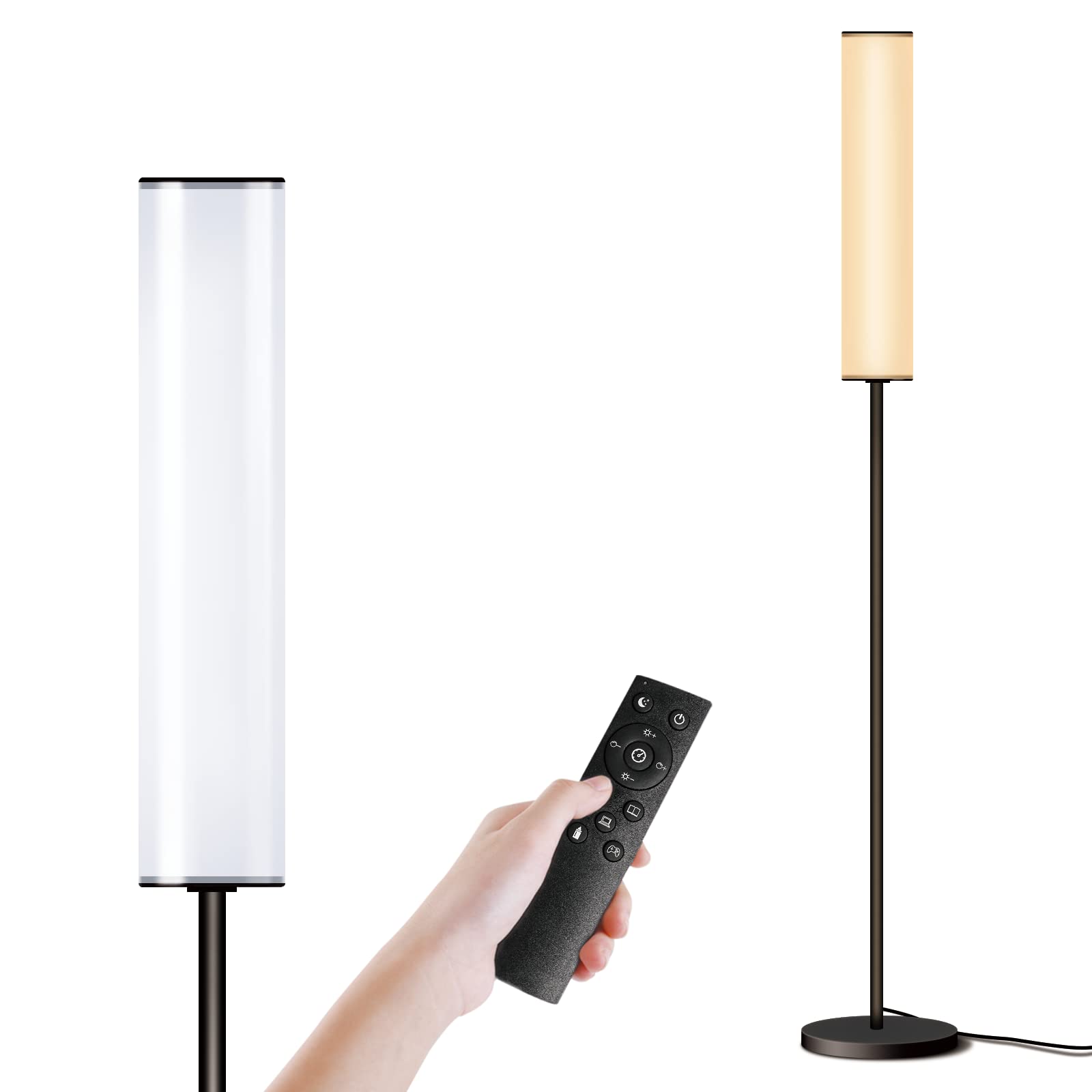 Buy LED Floor Lamp, AIGOTEK Floor Lamp with Remote Control, 12W Modern Standing Floor Lamp for