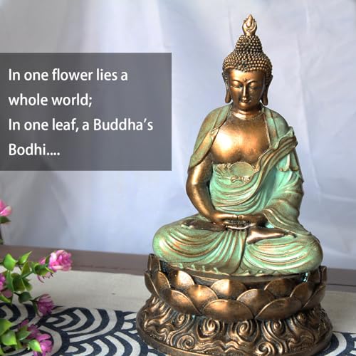 Estatua Buda Dorado 8.3" para Decoración y Meditación miniatura 4