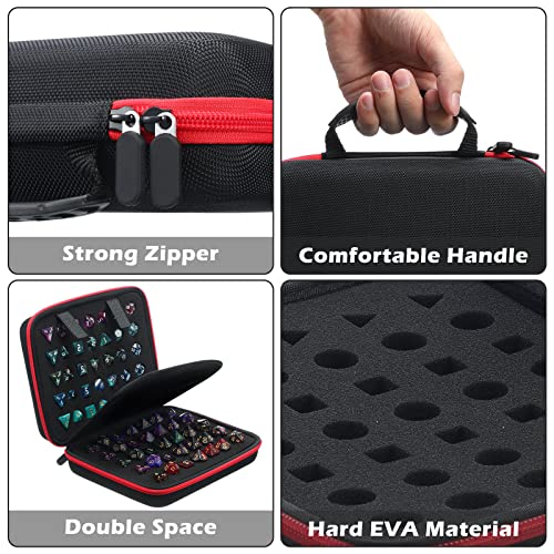 Dice Bag Dice Case With Removable Slotted Tray For Dice Storage Game Dice Holder Compatible With Role Playing And Other Table Games, Holds Up To 70 Dices/ 10 Sets #TOP3