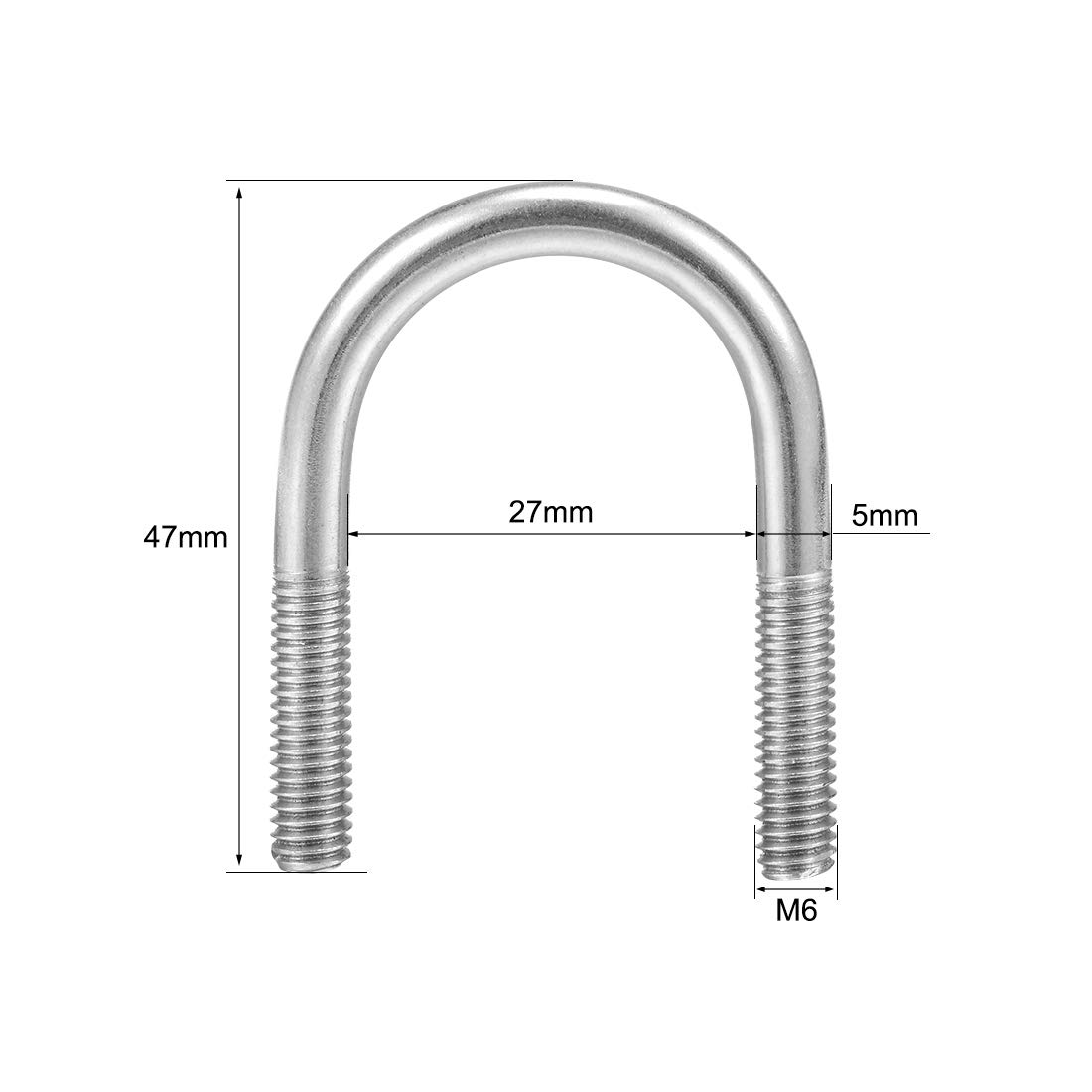 Bulloni A U In Acciaio Inox 304 - 5 Pezzi Per Tubi Da 27mm, Fissaggio Resistente Per Idraulica E Barche - Foto 5