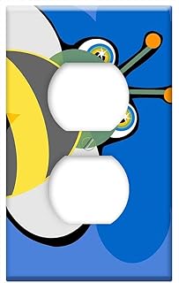 Switch Plate Outlet Cover - Animal Nature Cartoon Bee Insect Bug Wings