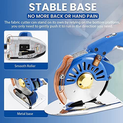 Taglierina elettrica rotativa per tessuti, macchina da taglio portatile a velocità regolabile, ricaricabile, senza fili, strumento per trapuntatura per tessuto, pelle, fibra di cotone