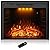 Dreamflame 30 inch Electric Fireplace, Wall Fireplace Electric with Remote Control, Realistic Log and Crackling Sound, Overheating Protection and Timer, 750/1500W Black