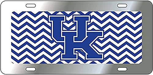 Dixie Dawgs Kentucky Wildcats Acrylic License Plate UK Chevron Car Tag