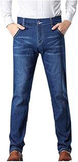 Pantalones Hombre Moda Casual Denim Straight Trouser Loose Negocio Jeans Pantalones Largos 2020 Casual Pantalon Chandal Hombre