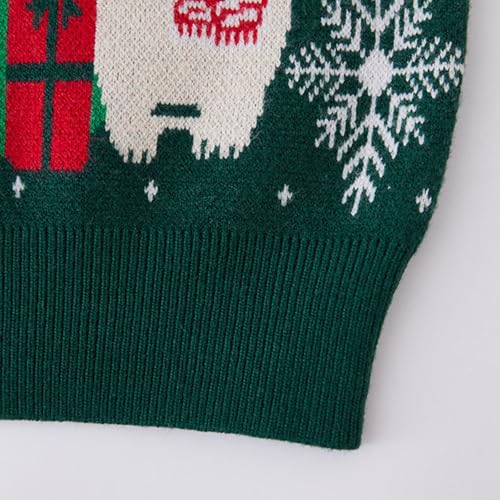 Girls Christmas Sweater Snowflake Crweneck Cotton Knit Pullover Tops 3-9Y - image 7
