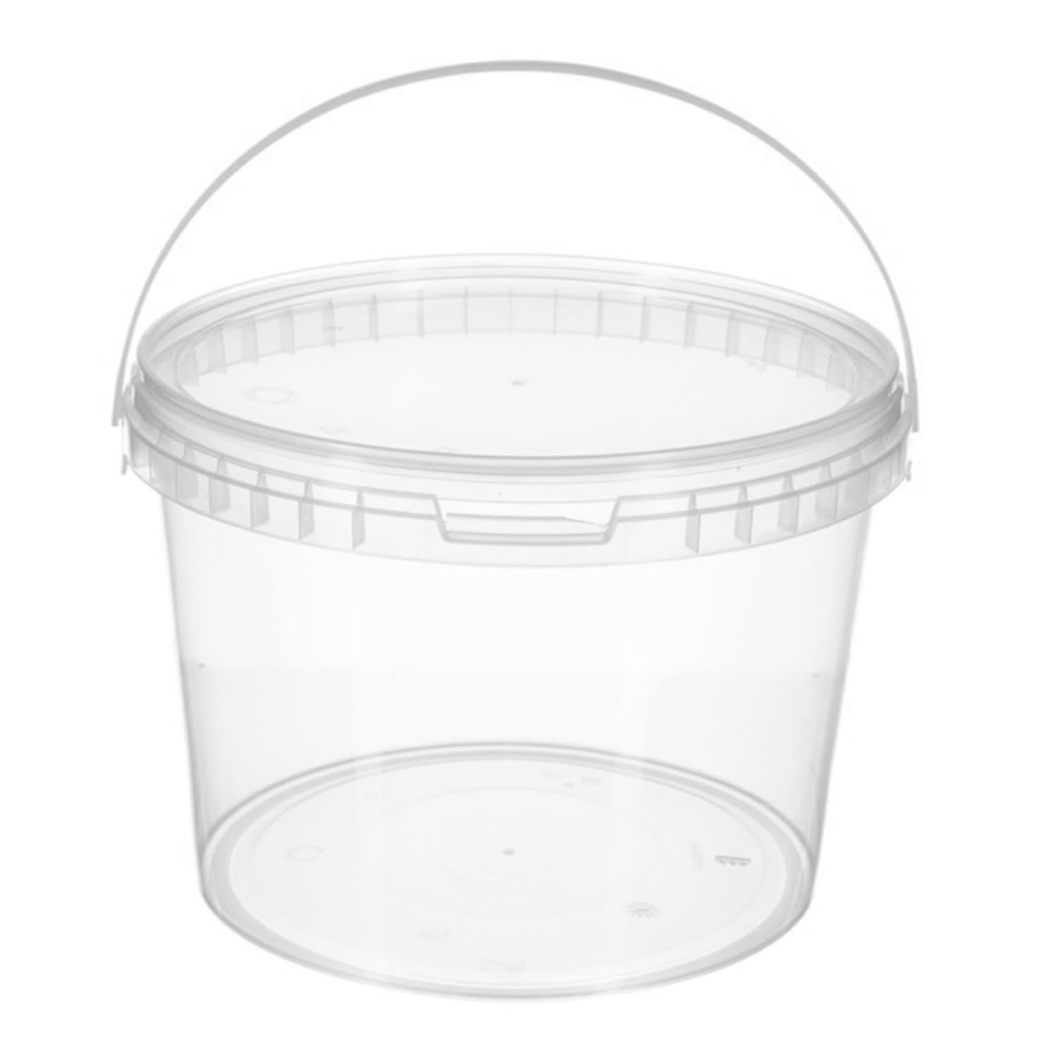 B2C Clear Plastic Storage Containers with Lids – Stackable, Durable & Reusable Tubs with Handles – Multi-Purpose Food, Pantry, Pet Feed & Household Organizer (50, Transparent, 10L)