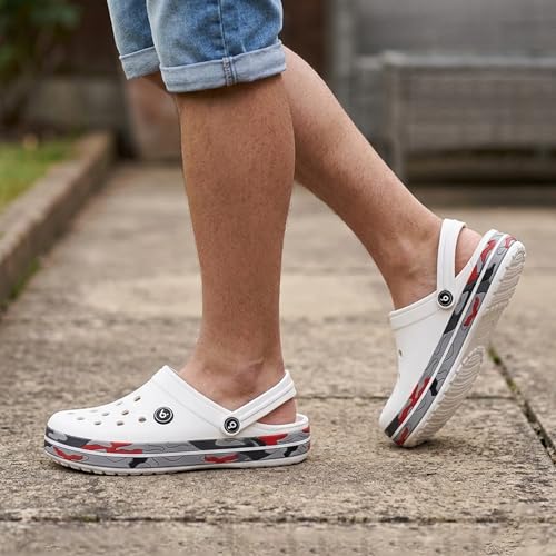Image of KOBURG Lite Men's Super Stylish Clogs | Casual Walking Clogs | Sandals with Adjustable Back Strap for Men | Comfortable & Light Weight | Stylish & Anti-Skid | Waterproof | Gents /Boys KF-414