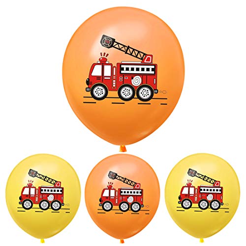 40 Pack Fire Truck Balloons, Fire Truck Party Decoration Fits Fireman Firefighter Kids Boy Birthday Party #TOP1