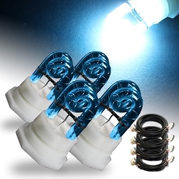 4Pcs White Hide Away Strobe Tubes Replacement Bulbs for 80W / 120W / 160W Hide A Way HID Emergency Hazard Warning Headlight Strobe Light Kit System Blue