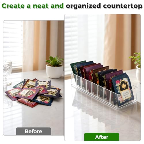 Boîte de rangement pour sachets de thé à 8 compartiments modulables pour trier vos infusions - 6