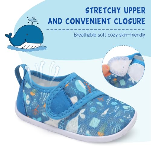 Image of LeIsfIt Toddler Water Shoes Boys Girls Barefoot Aqua Socks Kids Breathable Quick-Dry Swim Shoes for Beach Pool Surf