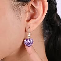 Vista 47 de Gempires Natural Heart Crystals Earring, Heart Gemstone, Energy Healing Crystals, Birthday, Gift for Her, Gemstone Jewelry Yaxaite