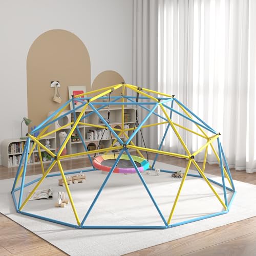 Playground Equipment Names (With Pictures) 5 Climbing Dome,10 FT Dome Climber with Rainbow Saucer Swing Outdoor&Indoor Anti-Rust Metal Jungle Gym...