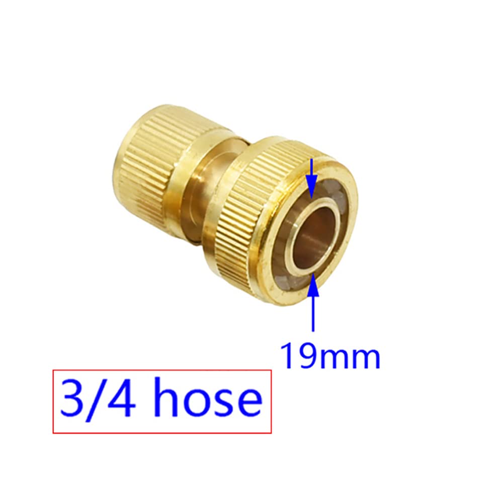 5pcs Brass 3/8 1/2 3/4 Pollici Tubo Flessibile Connettore rapido Giardino 8/11 16mm 20mm 25mm Tubo Flessibile Rame Acqua Connettore Acqua Acqua Acqua Raccordi,3/4×F