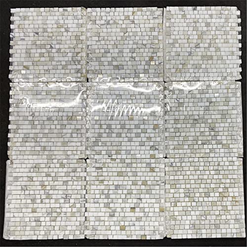 Stone Center Online Calacatta Gold Marble 3/4X3/4 Hand Clipped Radom Broken Mosaic Tile Polished Kitchen Bath Wall Floor Backsplash Shower (1 Sheet) #TOP1