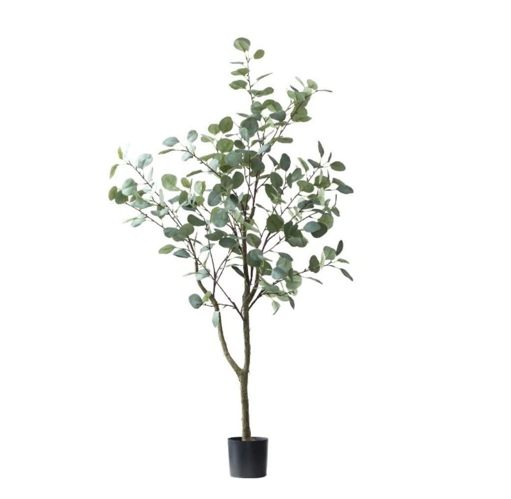 AYCDL Artificial Tree Plants Artificial Eucalyptus Leaf Tree Fake Green Plants Indoor Outdoor Decorative Potted Plants Fake Tree Ornaments Decoration Artificial Tree,