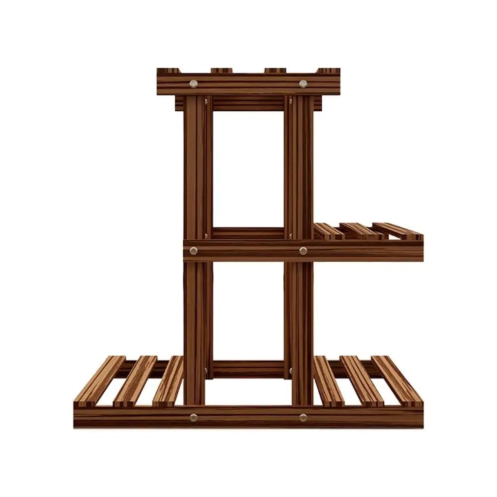 Kx9Lb8d Flower Display Stand Wooden 3 Tier Plant Stand Rack Multiple Flower Pot Holder Shelf Indoor Outdoor Planter Display Shelving Unit For Patio for Planters
