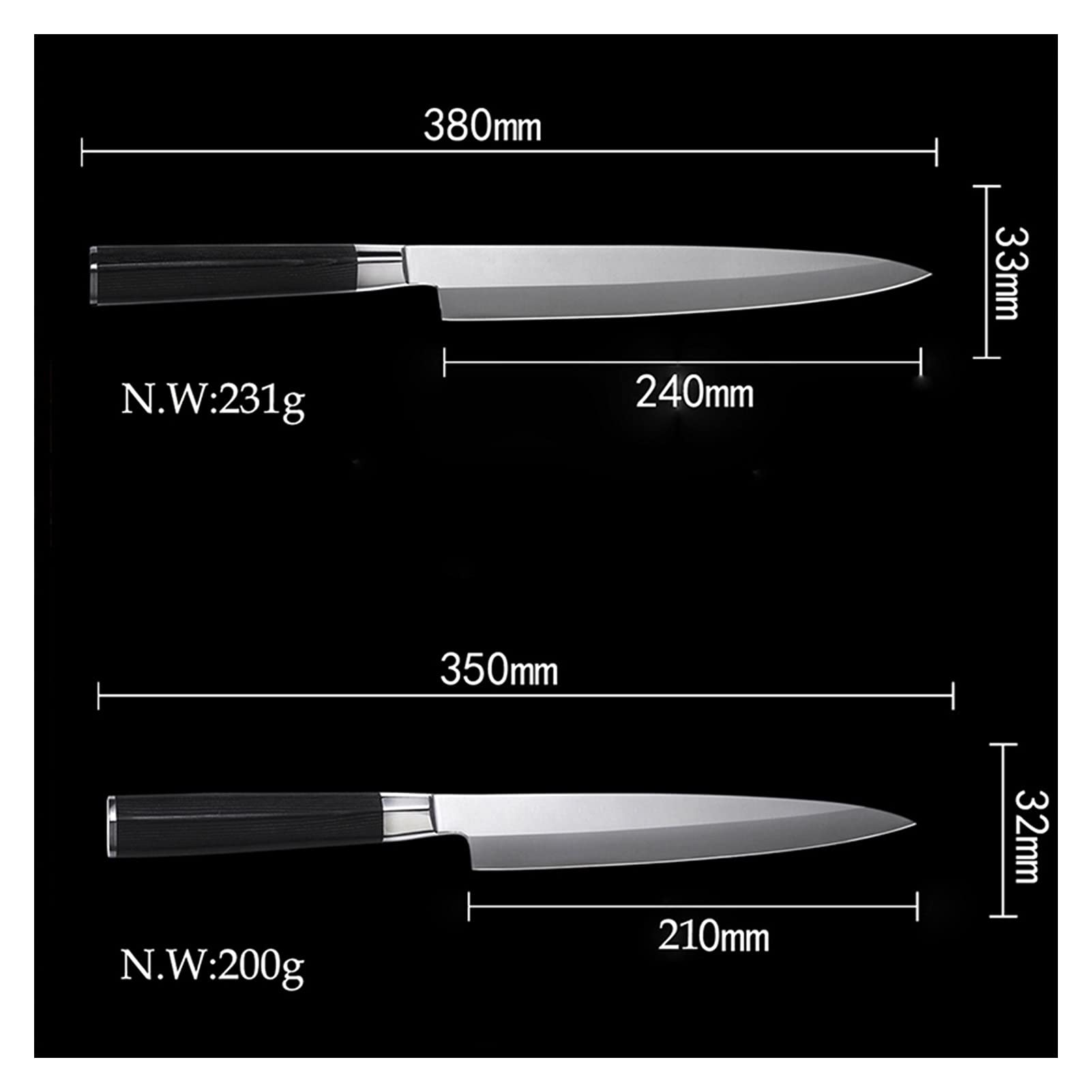 Lachsmesser Küche Sashimi Sushi Yanagi Fischfilet Chefmesser Küchenzubehör Kochen Messer Werkzeuggriff Küchenmesser (Color : 10 inch)